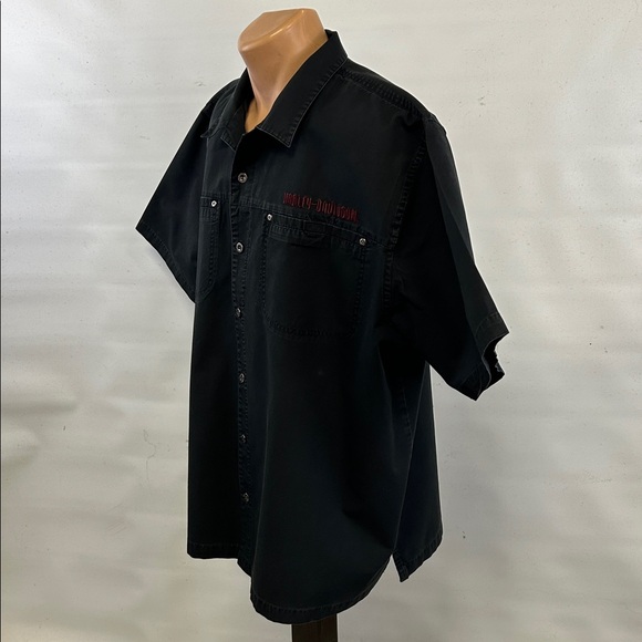 Harley-Davidson short sleeve button down shirt.  XXL - Picture 5 of 10